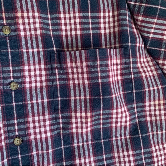 Vtg 90’s Eddie Baeur Men’s Plaid Flannel Button down Shirt Sz Tall Large - Picture 6 of 8